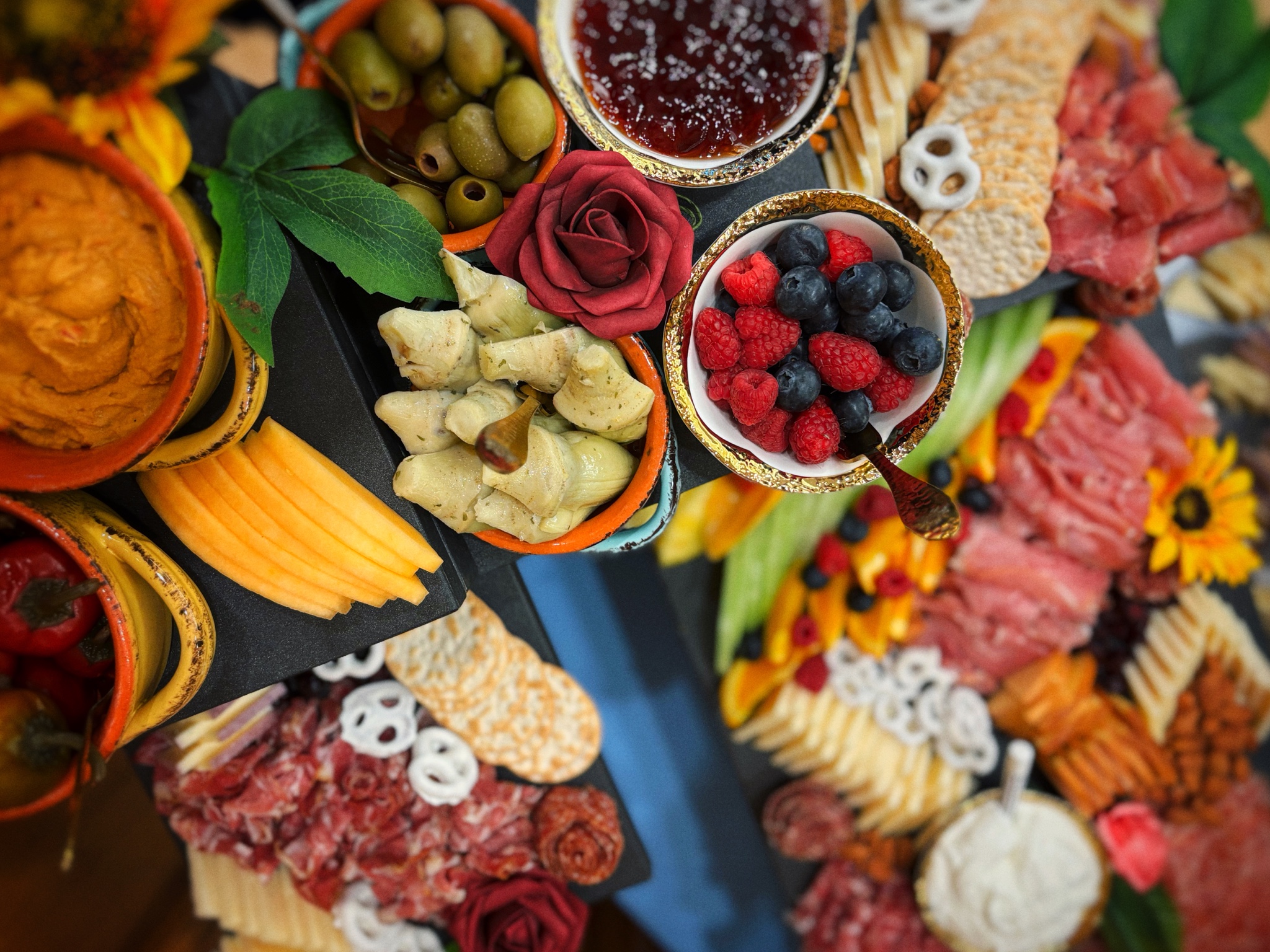 Two Guys Catering stationary grazing display