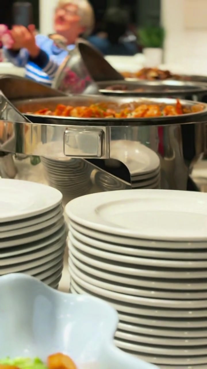 A buffet arranged inside the private Port Royal home